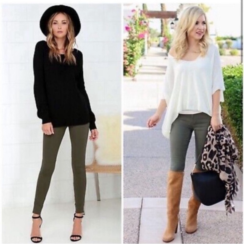 Spanx Olive Green Jeanish Ankle Jegging Size Small - Picture 13 of 15